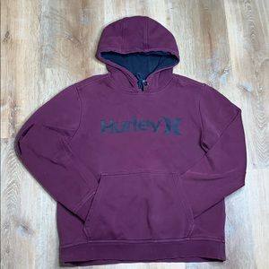 Hurley Graphic Hoodie Wine Sweater Sweatshirt